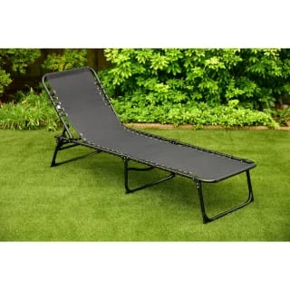Vancouver Premium 3 Position Folding Relaxer Bed - Black 4 Vancouver Premium 3 Position Folding Relaxer Bed - Black - Image 2