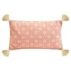 B&M Cotton Two Sided Cushion With Tassels 30 X 50cm - Pink 1 B&M Cotton Two Sided Cushion With Tassels 30 X 50cm - Pink -Big Brand Store 396080 2 sided printed cotton cushion with tassels