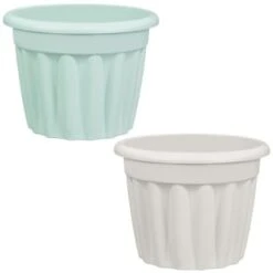 B&M Round Planter 40cm - Sage -Big Brand Store 397074 397074 40cm round planter group 1