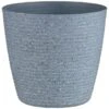 B&M Ribbed Speckled Plastic Planter - Light Grey